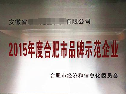 合肥市品牌示范企業 合肥市品牌示范企業